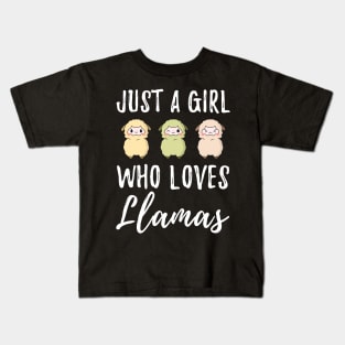 Just a girl who loves llamas Kids T-Shirt